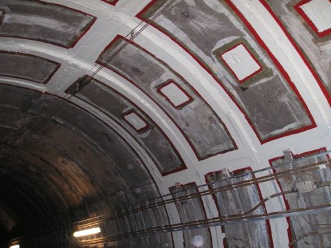 Underground "Metro line B" - Injection nad coatings, Českomoravská – Prague.